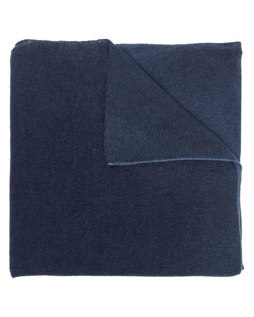 Malo contrast-trimmed knitted scarf