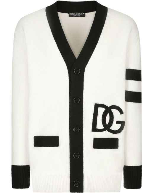 Dolce & Gabbana Virgin wool cardigan with DG logo