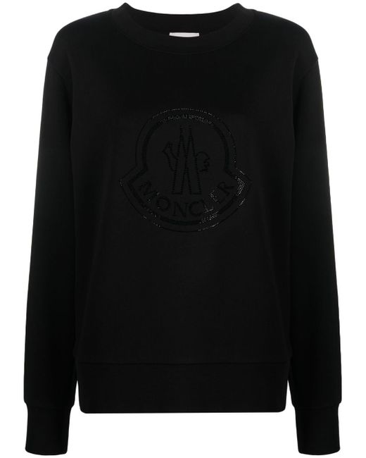 Moncler rhinestone-embellished logo sweatshirt