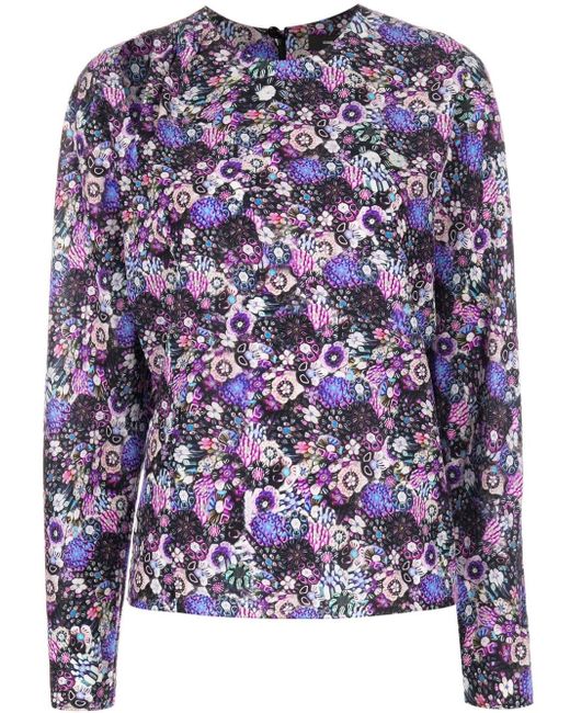 Isabel Marant floral-print stretch-silk blouse