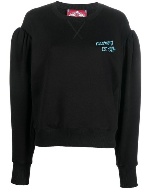 Philosophy di Lorenzo Serafini puff-sleeve logo-print sweatshirt
