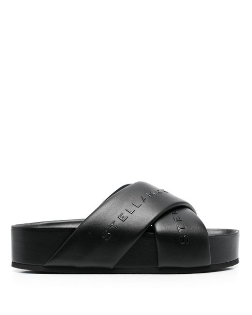 Stella McCartney logo-strap flatform sandals