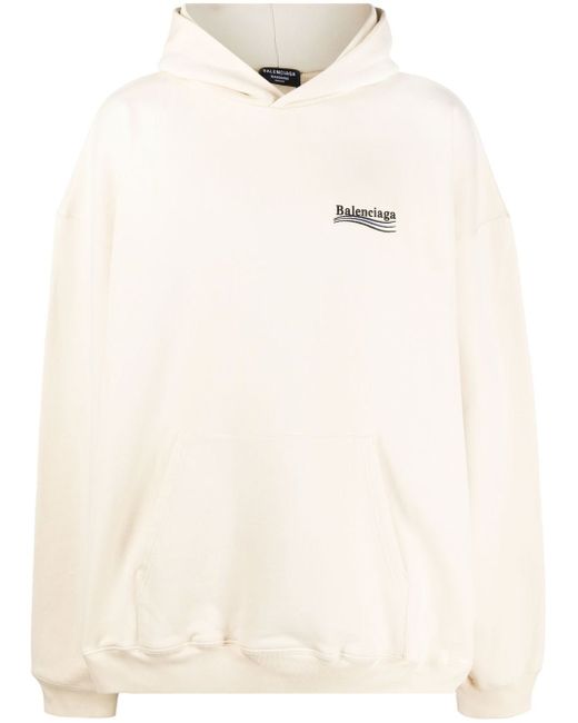 Balenciaga Large Fit logo-print hoodie