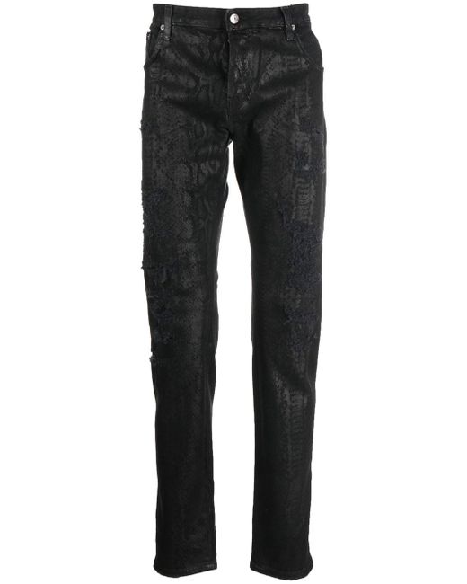 Roberto Cavalli snakeskin-effect skinny jeans