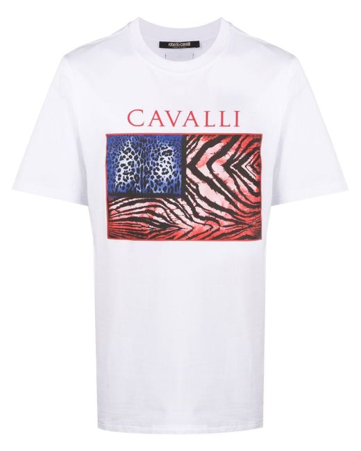 Roberto Cavalli logo-print T-shirt