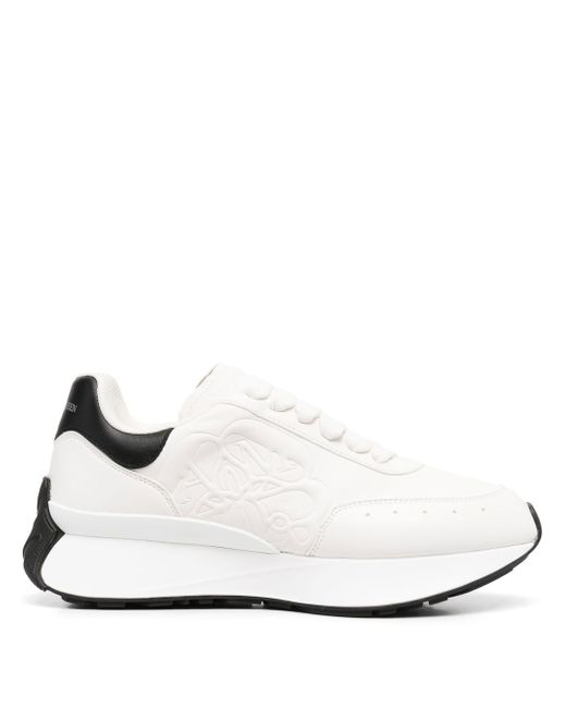 Alexander McQueen branded lace up trainers