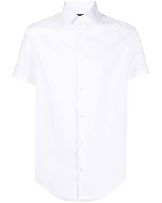 Emporio Armani short-sleeved poplin shirt