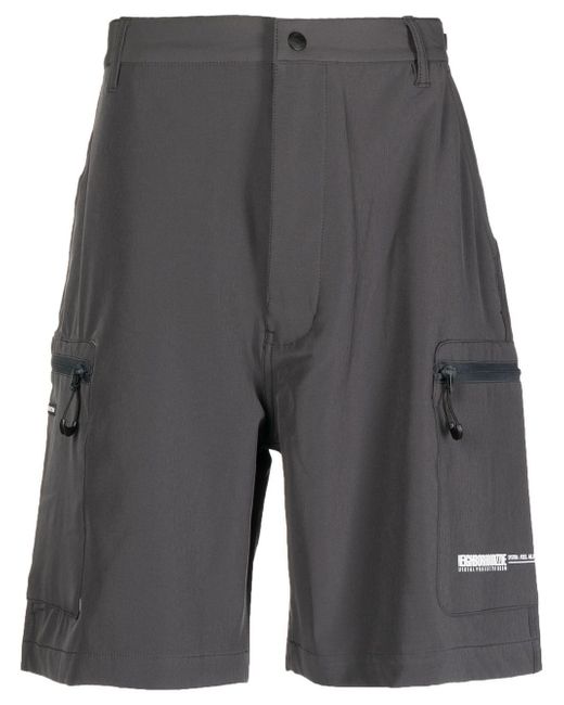 Izzue graphic-print multi-pocket Bermuda shorts