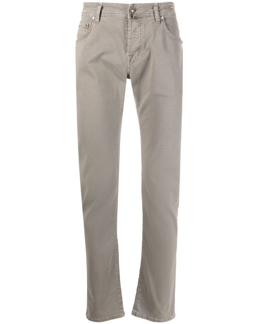 Jacob Cohёn five-pocket cotton straight-leg trousers