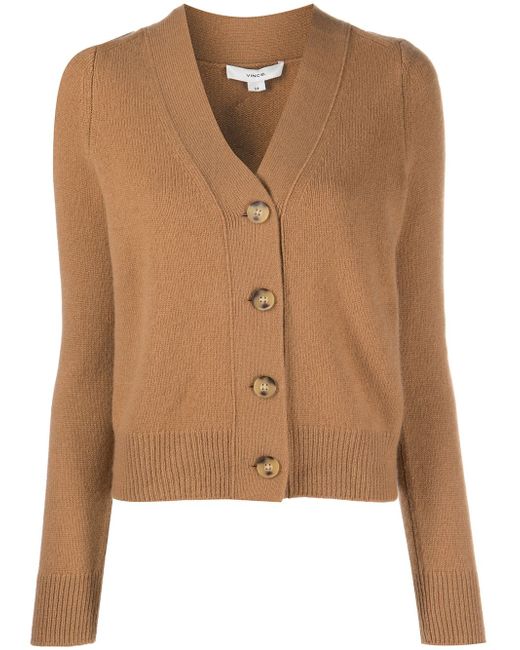 Vince ribbed-knit cashmere cardigan