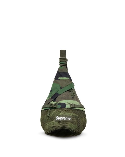 Supreme camouflage-print sling bag