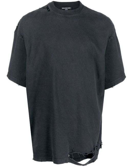 Balenciaga layered-effect distressed T-shirt
