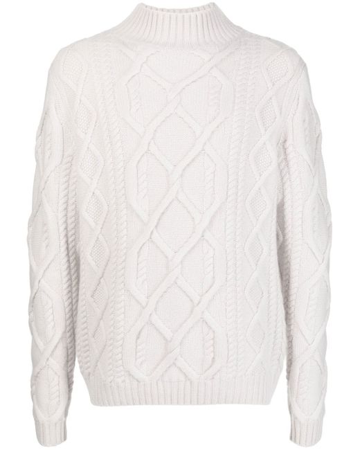 N.Peal cable-knit organic-cashmere jumper