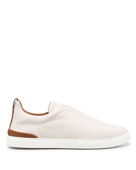 Z Zegna leather lo-top sneakers