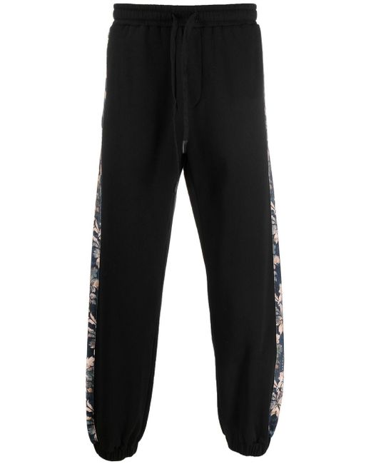 Versace Jeans Couture floral-stripe track pants