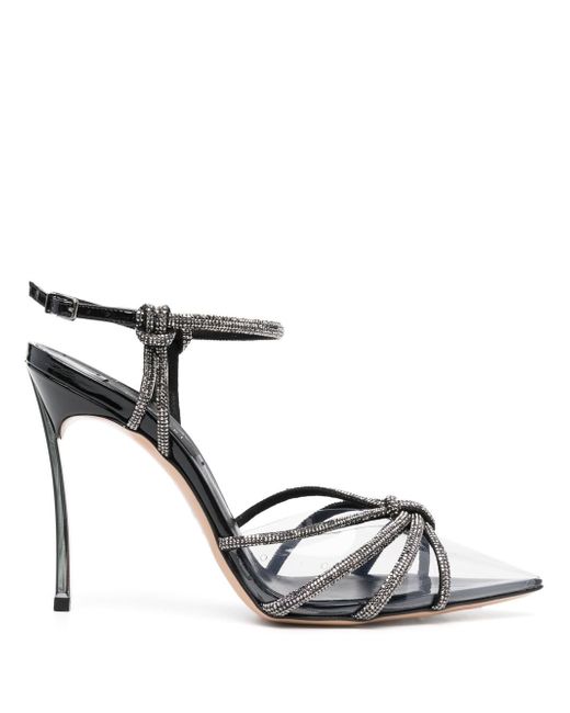Casadei crystal-embellished 115mm heel pumps