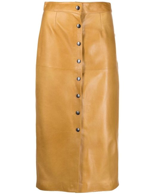 Isabel Marant Blehor high-waisted leather skirt
