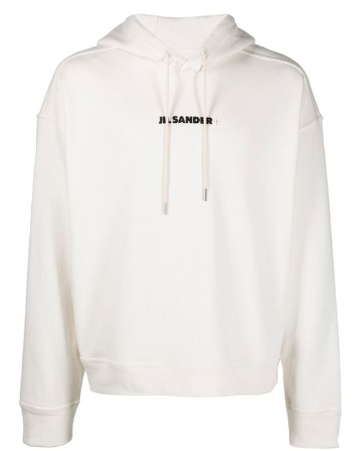 Jil Sander logo-print detail hoodie