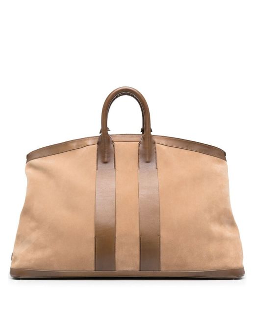 Santoni leather weekend bag
