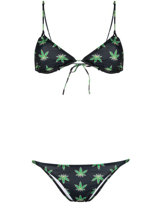 Natasha Zinko Cannabis print bikini