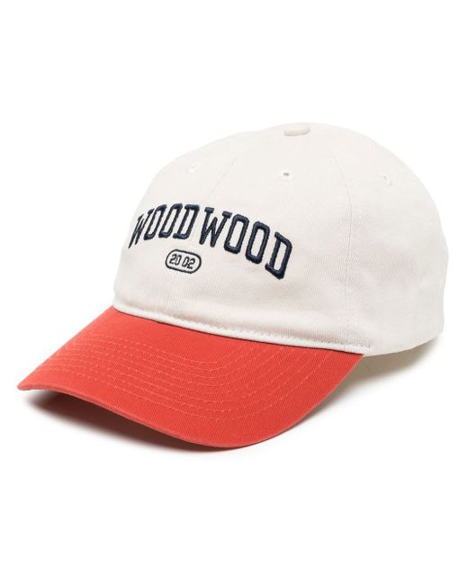 Wood Wood logo-print cotton cap