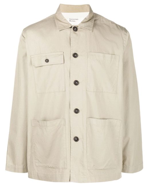 Universal Works button-down fastening shirt jacket