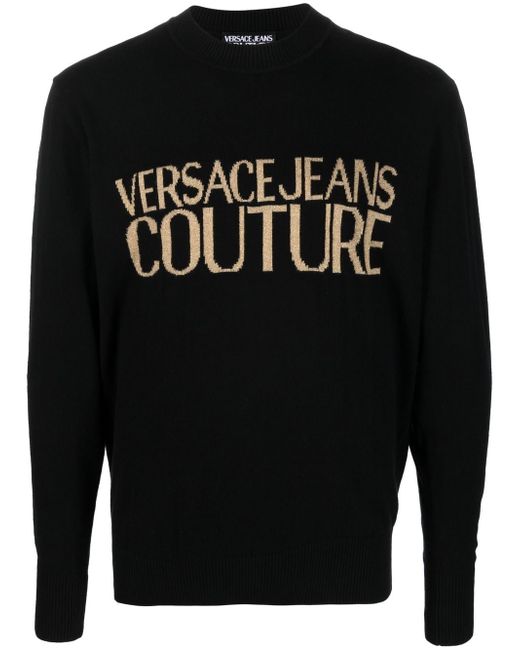 Versace Jeans Couture crew neck knitted logo sweater