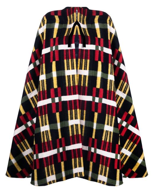 Vivienne Westwood geometric pattern cape coat