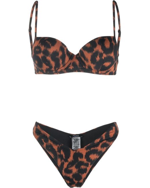 Noire Swimwear leopard-print bikini