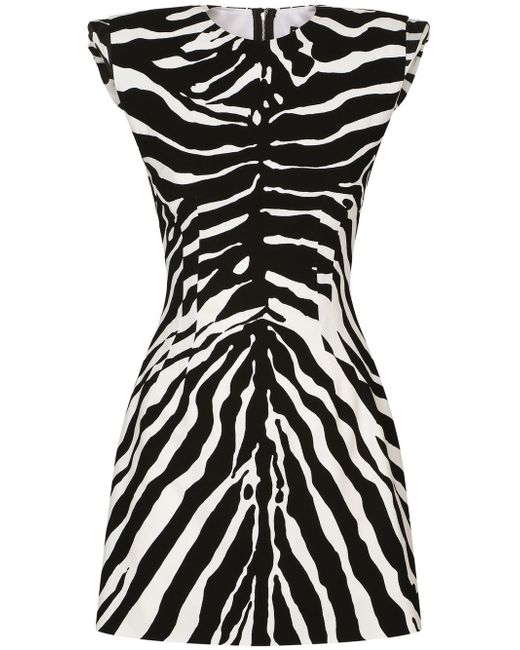 Dolce & Gabbana zebra-print sleeveless dress