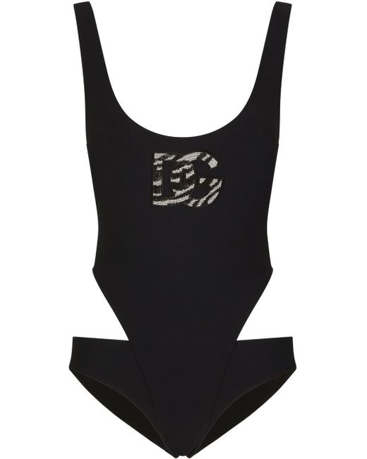 Dolce & Gabbana cut-out logo swimsuit