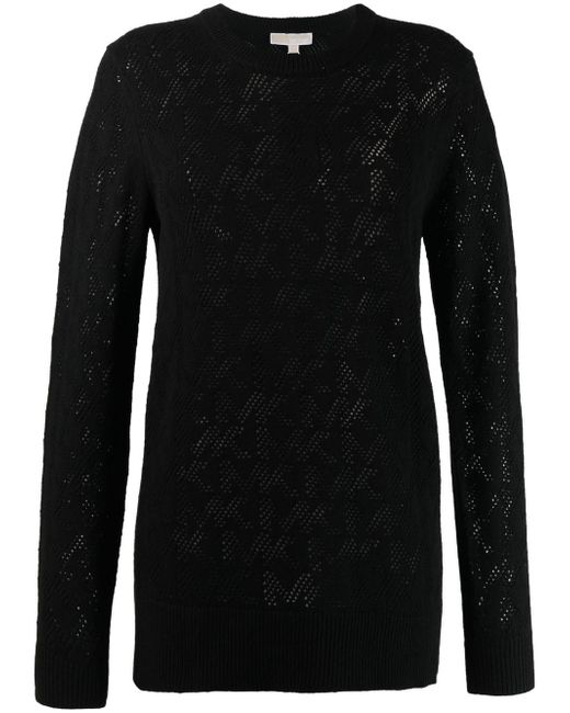 Michael Michael Kors logo-knit long-sleeve jumper