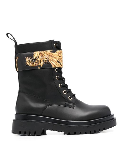 Versace Jeans Couture Baroque-print ankle boots