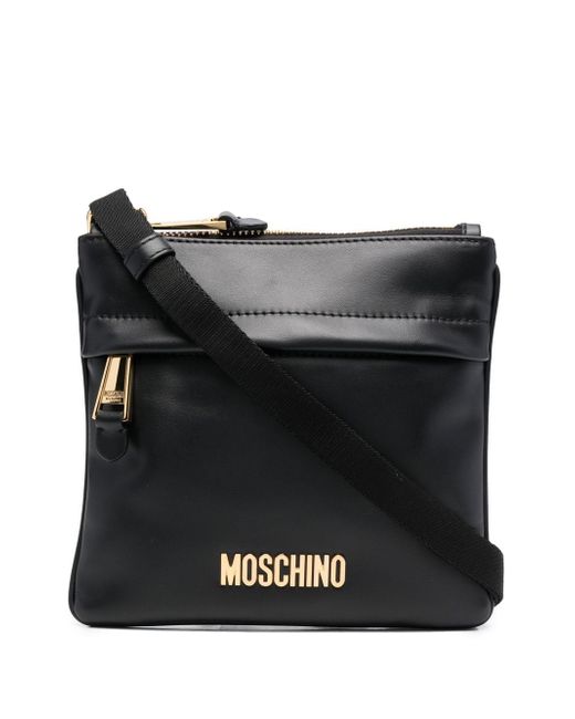 Moschino logo-plaque detail messenger bag