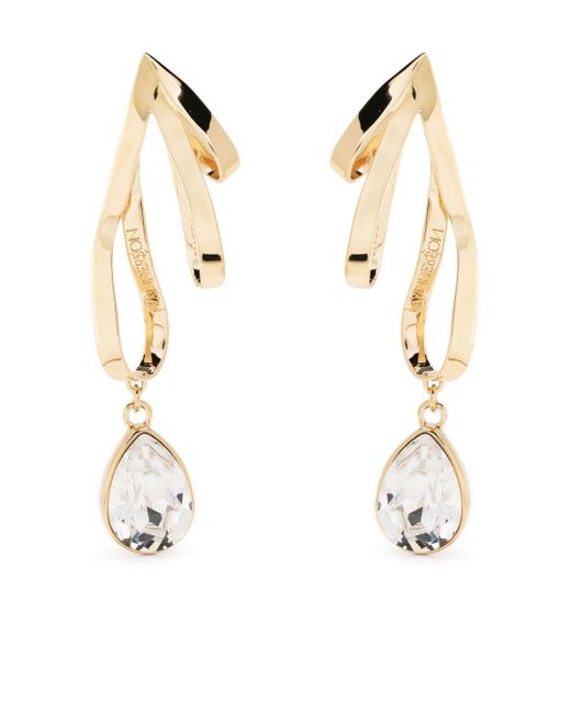 J.W.Anderson crystal-embellished Ribbon drop earrings