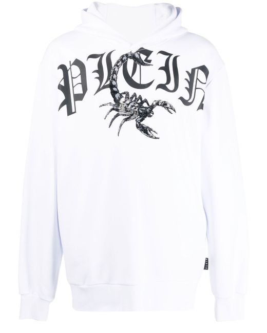 Philipp Plein logo-print long-sleeve hoodie