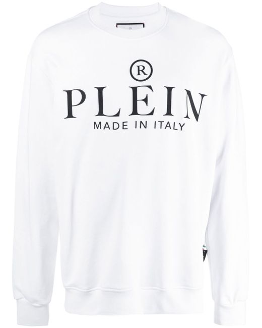 Philipp Plein logo-print long-sleeve sweatshirt