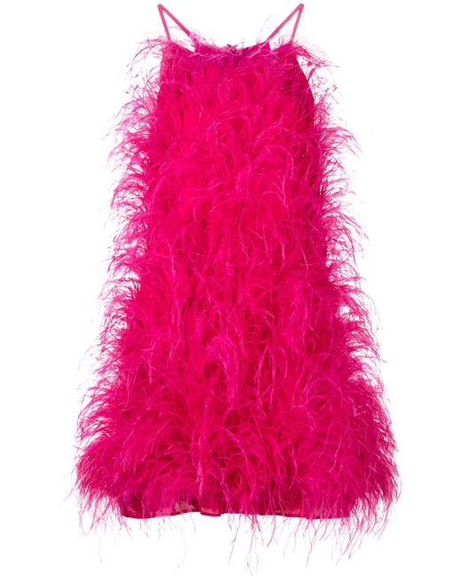 Cult Gaia Shannon ostrich feather dress