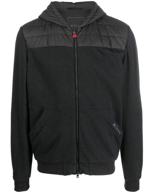 Kiton zipped hooded jacket