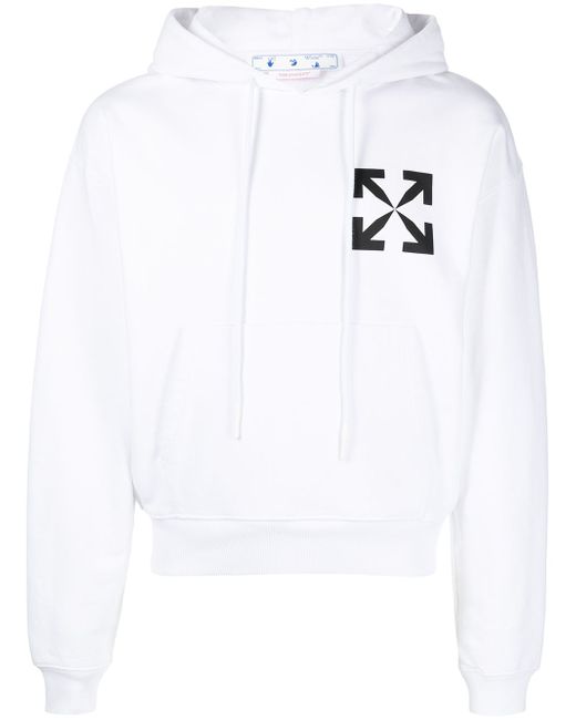Off-White Arrows-print cotton hoodie