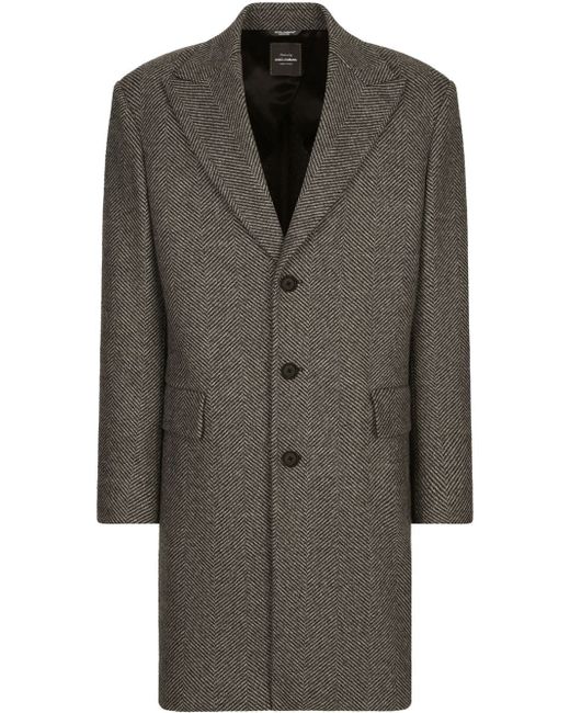 Dolce & Gabbana tailored herringbone coat