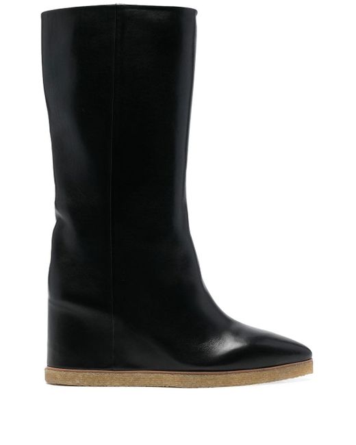 Chloé 90mm wedge-heel leather boots