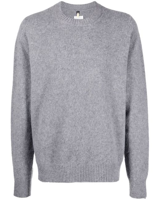 Oamc intarsia-knit logo woolblend jumper