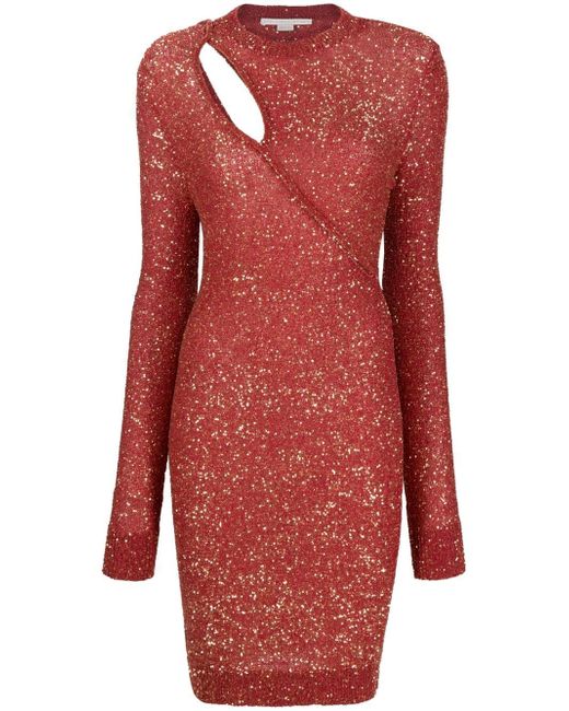 Stella McCartney sequin-embellished cut-out dress