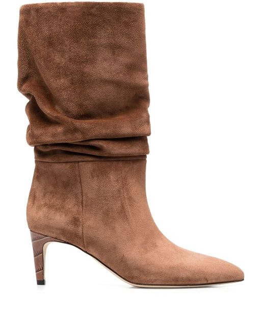 Paris Texas 65mm slouched suede boots