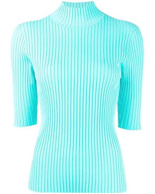 Enföld short-sleeve rib-knit top