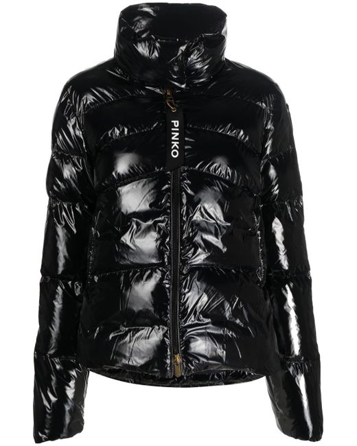 Pinko high-shine quilted jacket