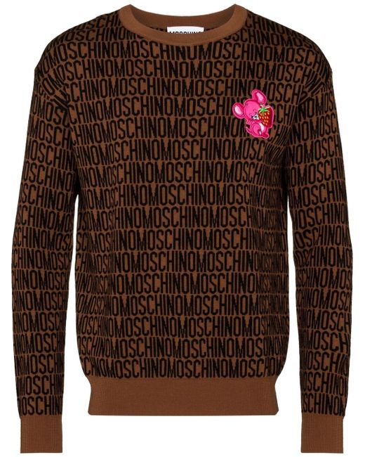 Moschino mouse-patch logo jumper
