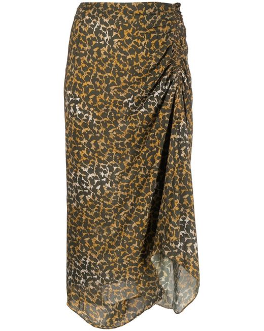 Isabel Marant Etoile Azaria floral-print draped skirt