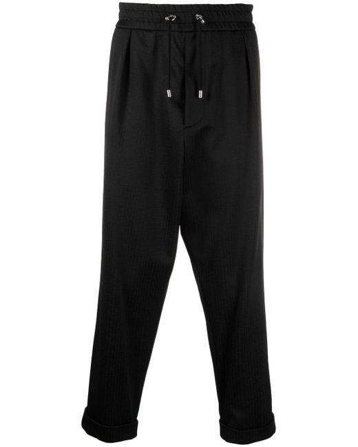 Balmain elasticated drawstring-waist trousers
